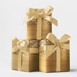 Glitterige Gouden Ombre Folie Cadeaupapier