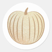 Glitterige Gouden Pompoen Herfst Enveloppe Zegel (Voorkant)