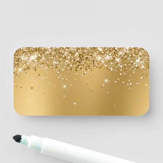 Glitterige Gouden Vervaagde Blanco Naamplaatje (In situ)