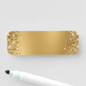 Glitterige Gouden Vervaagde Blanco Naamplaatje (In situ)