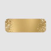 Glitterige Gouden Vervaagde Blanco Naamplaatje (Voorkant)