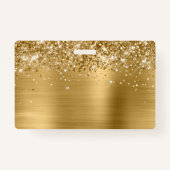 Glitterige goudfolie Logo Badge (Achterkant)