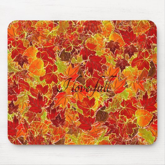 Glitterige Herfst/herfst lekt Muismat (Voorkant)