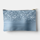 Glitterige Lichtblauwe Glam Schrift Naam Etui (Achterkant)