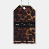 Glitterige Luipaard Jachtluipaard Dierenprint Wild Cadeaulabel (Achterkant)