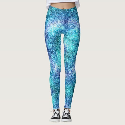 Glitterige multi gekleurde Leggings (Voorkant)