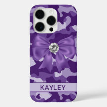 Glitterige Paarse Camouflage Gepersonaliseerd