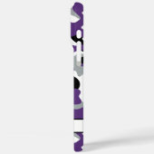 Glitterige Paarse Zwarte Camouflage Persoonlijk Case-Mate iPhone Case (Achterkant / Links)