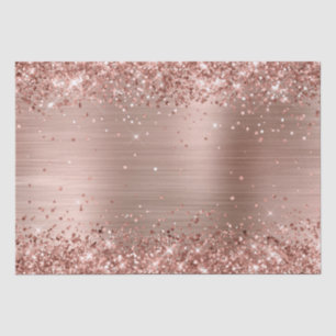 Glitterige Rose Goud Ombre Folie Tissuepapier
