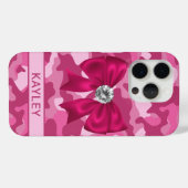 Glitterige Roze Camouflage Gepersonaliseerd Case-Mate iPhone Case (Achterkant (horizontaal))