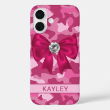 Glitterige Roze Camouflage Gepersonaliseerd