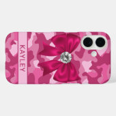 Glitterige Roze Camouflage Gepersonaliseerd Case-Mate iPhone Case (Achterkant (horizontaal))
