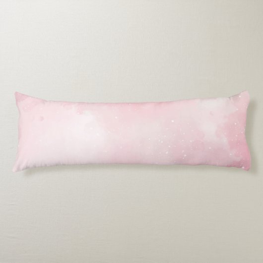 Glitterige Roze Geborstelde Polyester Body Pillow Lichaamskussen (Voorkant)