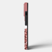 Glitterige roze gouden gepersonaliseerde Case-Mate iPhone Case (Achterkant / Links)