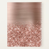 Glitterige Roze Gouden Glam 2025 Planner (Achterkant)