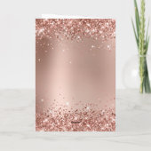 Glitterige Roze Gouden Glam Gradiënt Gefeliciteerd Kaart (Achterkant)
