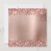 Glitterige Roze Gouden Glam Gradiënt Kaart (Achterkant)
