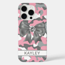 Glitterige Roze Grijs Camouflage Persoonlijk