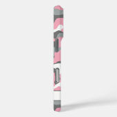 Glitterige Roze Grijs Camouflage Persoonlijk Case-Mate iPhone Case (Achterkant / Rechts)
