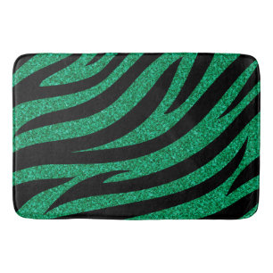 Glitterige zebra strepen patroon badmat
