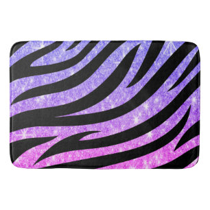 Glitterige zebra strepen patroon badmat