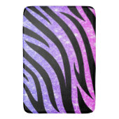 Glitterige zebra strepen patroon badmat (Voorkant Verticaal)