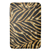Glitterige zebra strepen patroon badmat (Voorkant Verticaal)