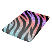 Glitterige zebra strepen patroon badmat (Gekanteld)