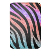 Glitterige zebra strepen patroon badmat (Voorkant Verticaal)