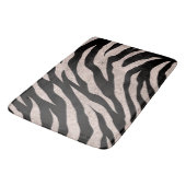 Glitterige zebra strepen patroon badmat (Gekanteld)