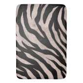 Glitterige zebra strepen patroon badmat (Voorkant Verticaal)