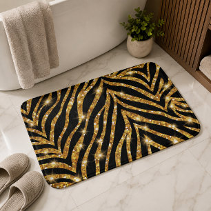 Glitterige zebra strepen patroon badmat