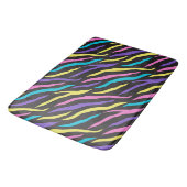Glitterige zebra strepen patroon badmat (Gekanteld)