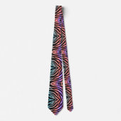 Glitterige zebra wild dier patroon stropdas (Voorkant)