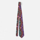 Glitterige zebra wild dier patroon stropdas (Achterkant)