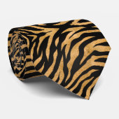 Glitterige zebra wild dier patroon stropdas (Opgerold)