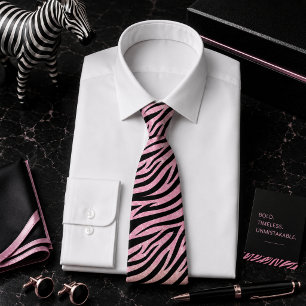 Glitterige zebra wild dier patroon stropdas