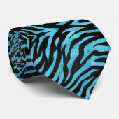 Glitterige zebra wild dier patroon stropdas (Opgerold)