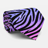 Glitterige zebra wild dier patroon stropdas (Opgerold)