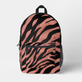 Glitterige zebraprint  bedrukte rugzak (Voorkant)