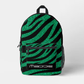 Glitterige zebraprint rugzak (Voorkant)
