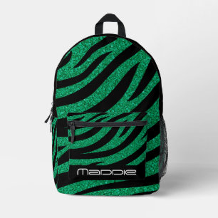 Glitterige zebraprint rugzak