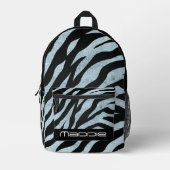 Glitterige zebraprint rugzak (Voorkant)