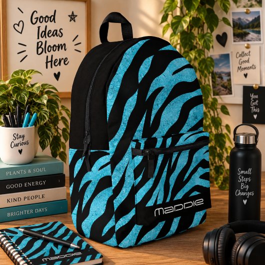 Glitterige zebraprint rugzak