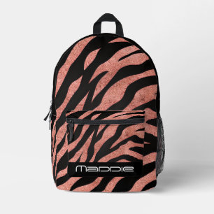 Glitterige zebraprint rugzak