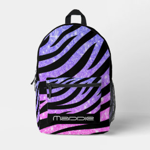 Glitterige zebraprint rugzak