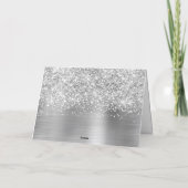 Glitterige Zilveren Glam 40 en Fabulous Kaart (Achterkant)