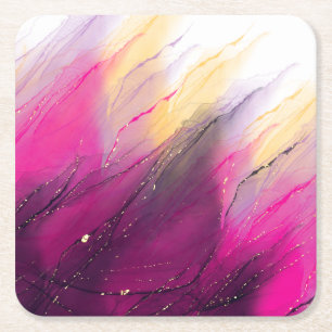 Glitterij Alcohol Ink Tumbler Ontwerp Kartonnen Onderzetters