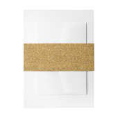 Glitterij Belly Band Faux Gold Glitter Uitnodigingen Wikkel (Voorkant Voorbeeld)