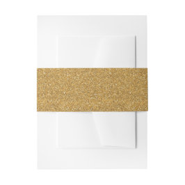Glitterij Belly Band Faux Gold Glitter Uitnodigingen Wikkel